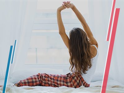 Servicio de despertador Mujer despertando