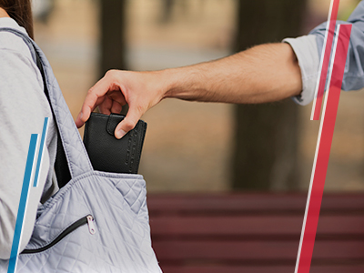Orientacion juridica por robo Mano robando maleta