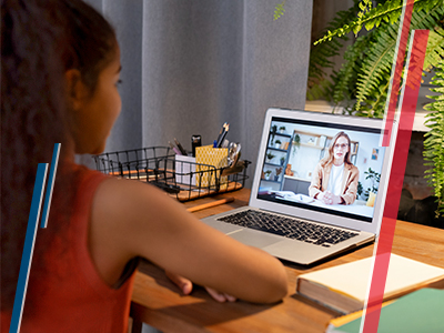 Servicio tutor en linea Niña con tutor